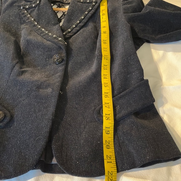 Festive black cotton corduroy Blazer by DKNY Jeans. - Picture 4 of 9